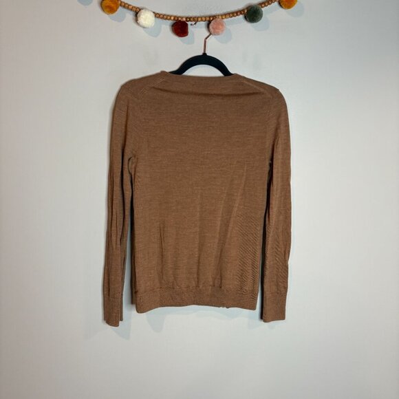 J. Crew brown tan merino wool zipper sweater - Picture 6 of 6